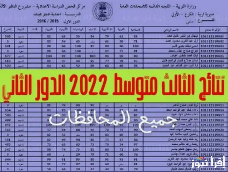 نتائجنا نتائج الثالث متوسط 2024 الدور الثاني بالاسم و الرقم الامتحاني results.mlazemna.com