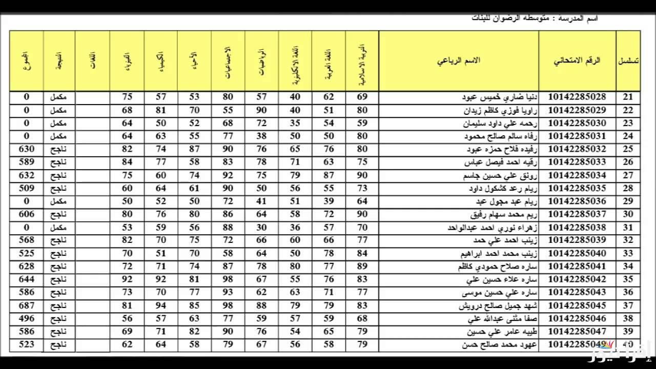 نتائج الثالث متوسط 2024 الدور الثاني وخطوات الاستعلام عنها عبر موقع وزارة التربية العراقية ونتائجنا results.mlazemna