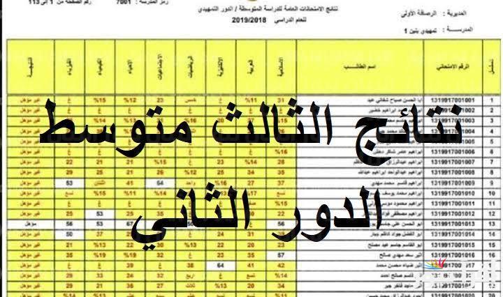 موعد ظهور نتائج الصف الثالث متوسط الدور الثاني وخطوات الاستعلام عن نتائج الثالث متوسط الدور الثاني 2024