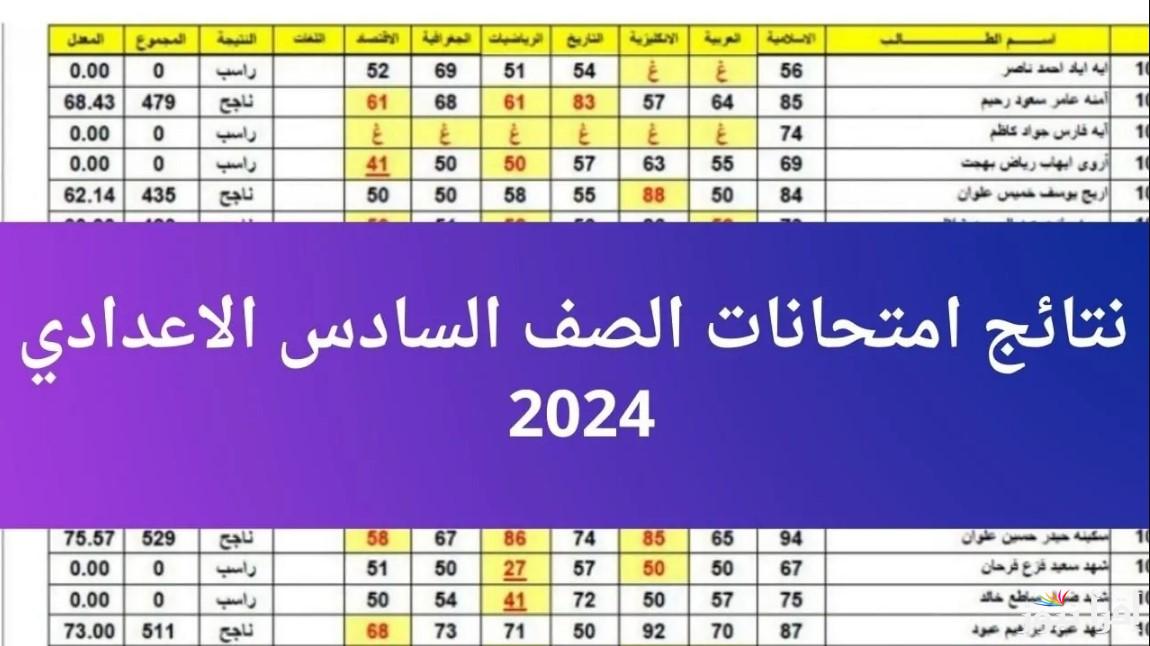 جدول امتحانات الصف السادس الإعدادي 2024 الدور الثالث ورابط الاستعلام عنها عبر موقع وزارة التربية العراقية