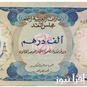 سعر الدرهم الإماراتي في السوق السوداء الان ومختلف البنوك المصرية بتعاملات الاثنين 4-11-2024 امام الجنيه المصري