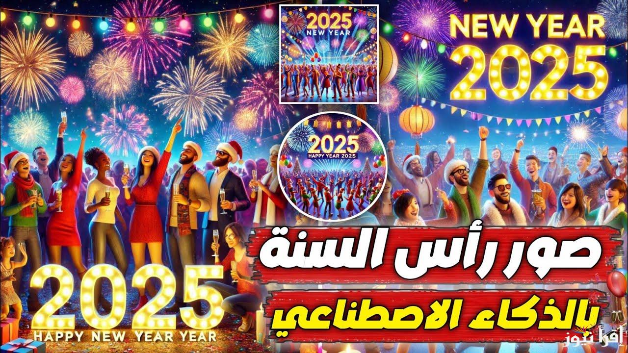 “صمم الآن” صور تهنئة بالعام الجديد تهنئة رأس السنة 2025 بالذكاء الاصطناعي مجانا Happy New year