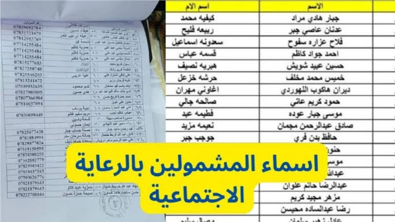 من هنا.. رابط اسماء الرعاية الاجتماعية الوجبة الاخيرة العراق 2025 وأهم الشروط عبر موقع spa.gov.iq