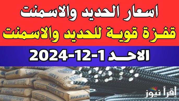 عزوز وصل لفين؟ .. سعر طن الحديد اليوم حديد عز الأحد 1 ديسمبر 2024 والاسمنت في مصر