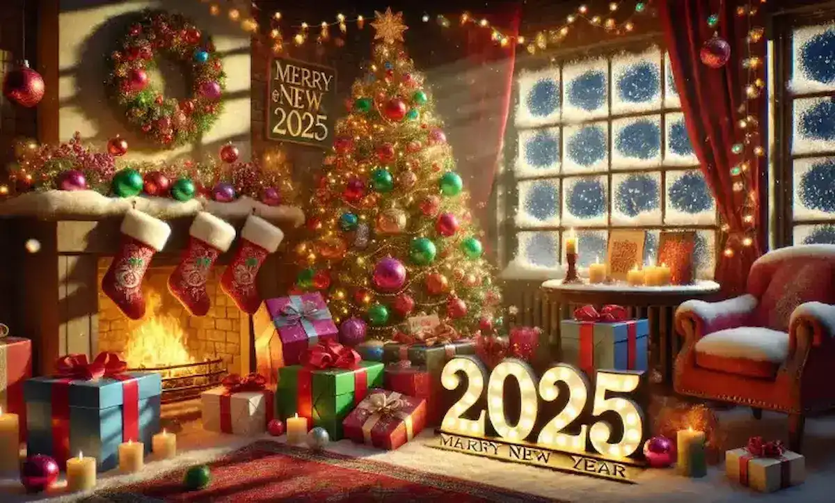 هنا صور تهنئة رأس السنة 2025 واجمل خلفيات Happy New Year ورسائل جديدة بمناسبة الكريسماس