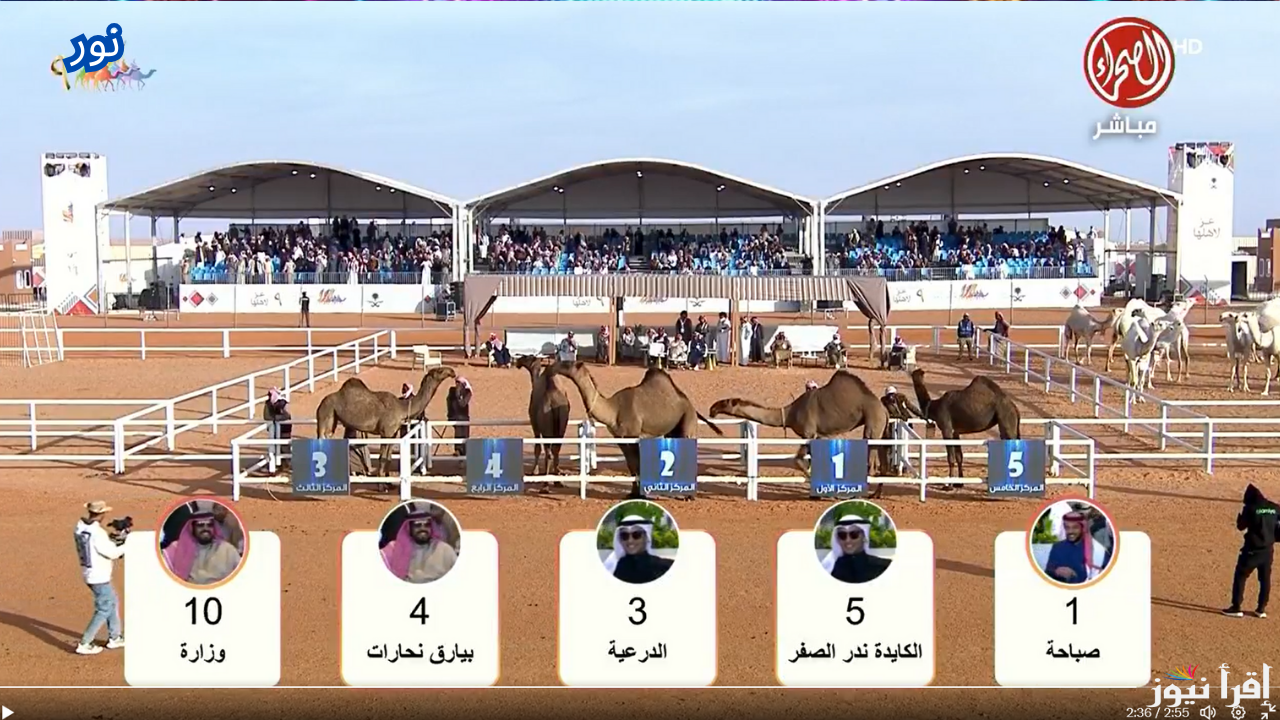 نتائج الفائزين في مسابقات مهرجان الإبل ومسابقة الصياهد منقية الجزيرة