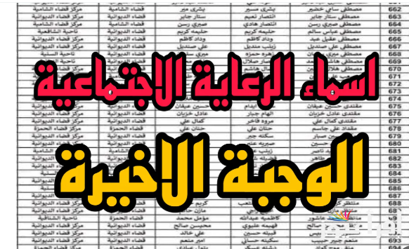منصة مظلتي.. اسماء المشمولين بالرعاية الاجتماعية الوجبة الأخيرة 2025 عبر الموقع الرسمى spa.gov.iq