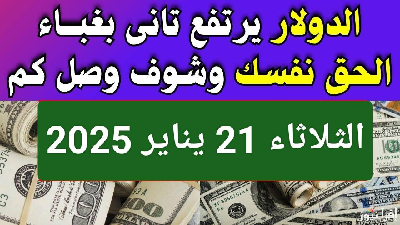 الضربة القاضية للأخضر.. سعر الدولار اليوم في السوق السوداء الثلاثاء 21 يناير 2025