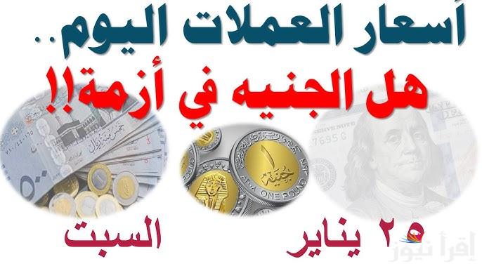 لحظة بلحظة.. اسعار العملات اليوم في السوق السوداء السبت 25 يناير 2025 والبنك المركزي