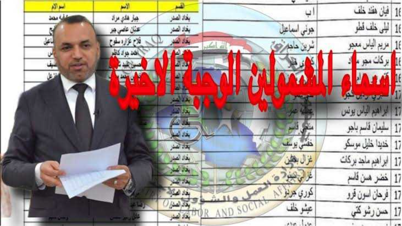 بالخطوات .. استخرج الآن اسماء الرعاية الاجتماعية الوجبة الأخيرة بغداد 2024 وجميع المحافظات