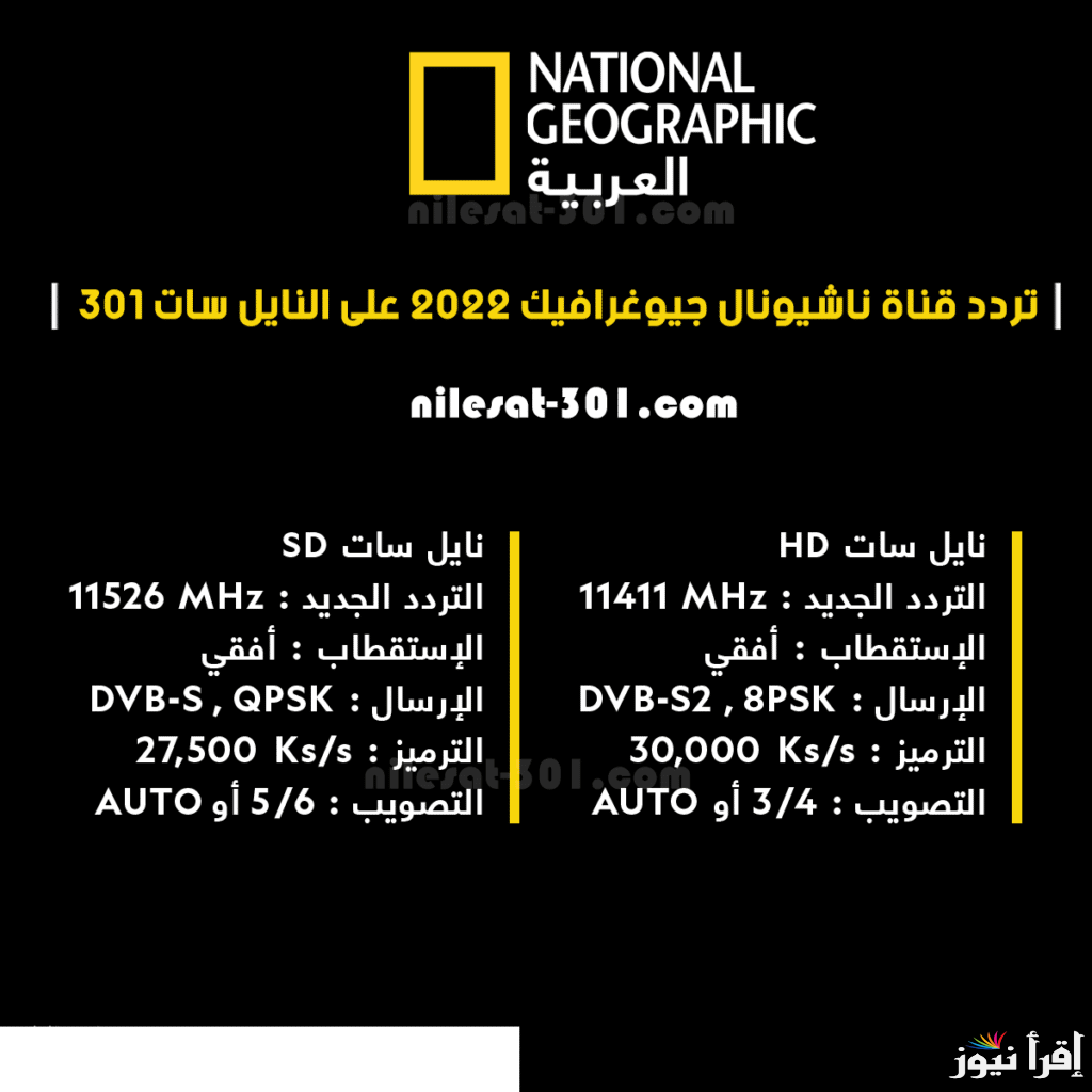 “National Geographic” تردد قناة ناشيونال جيوغرافيك 2025 عبر الاقمار الصناعية المختلفة ثبتها حالاً