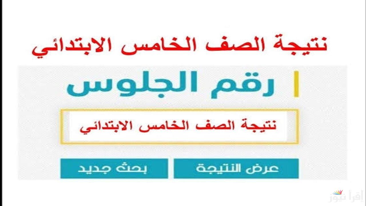 رابط الاستعلام عن نتيجة الصف الخامس الابتدائي 2025 الترم الأول عبر بوابه التعليم الأساسي eduserv.cairo.gov.eg