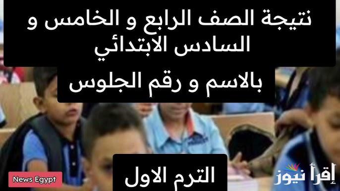 رابط نتيجة الصف الرابع والخامس والسادس الابتدائي 2025 بالاسم ورقم الجلوس عبر eduserv.cairo.gov.eg