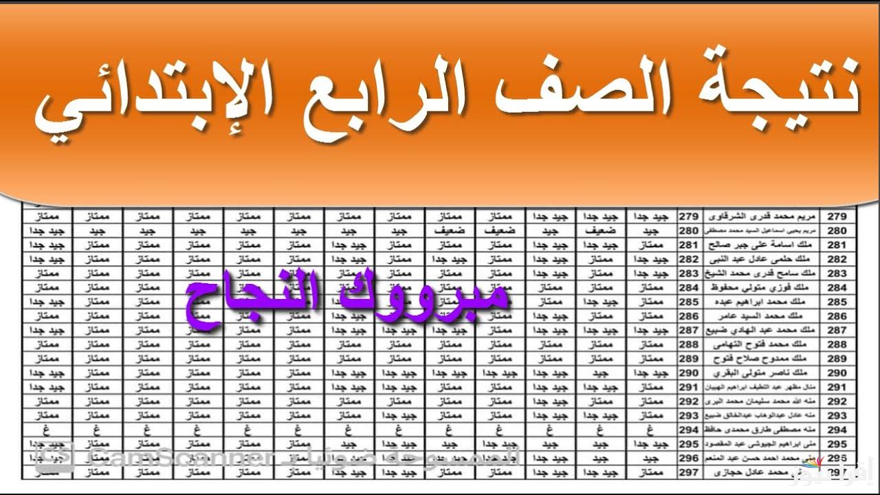 ” 4و5و6 ابتدائي ” رابط الاستعلام علي نتيجه الصف الرابع والخامس والسادس الابتدائي 2025 الترم الاول بالألوان عبر eduserv.cairo.gov.eg