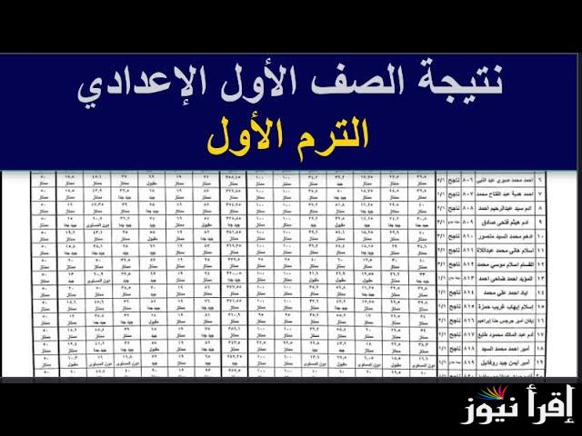 التفاصيل وخطوات الاستعلام .. نتيجه اولي وتانيه اعدادي 2025 الترم الأول بالاسم ورقم الجلوس