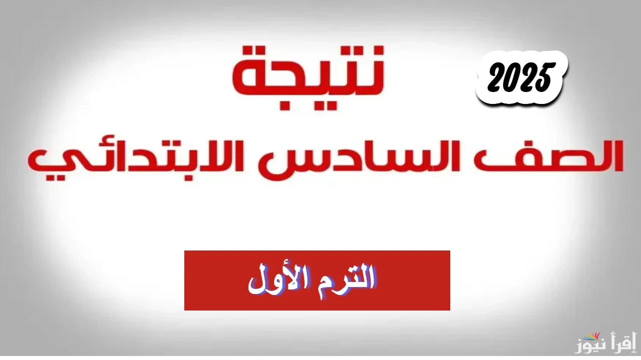 فور ظهورها.. استعلام نتيجة الصف السادس الابتدائي بالاسم ورقم الجلوس 2025 عبر بوابة التعليم الأساسي eduserv.cairo.gov.eg