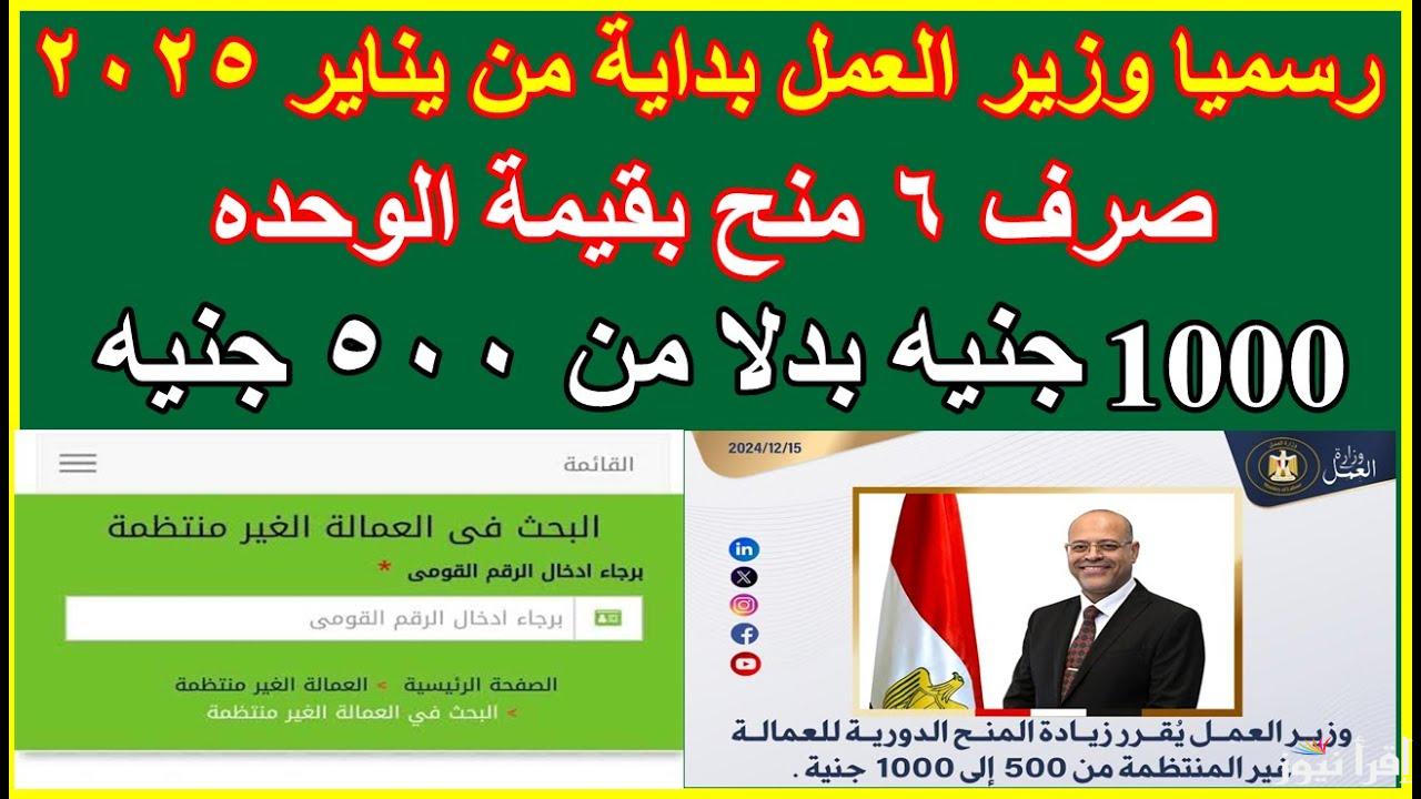 1000 جنية مجانا .. خطوات التسجيل في منحة العمالة غير المنتظمة 2025 الشروط والمستندات المطلوبة عبر الموقع الرسمي manpower.gov.eg