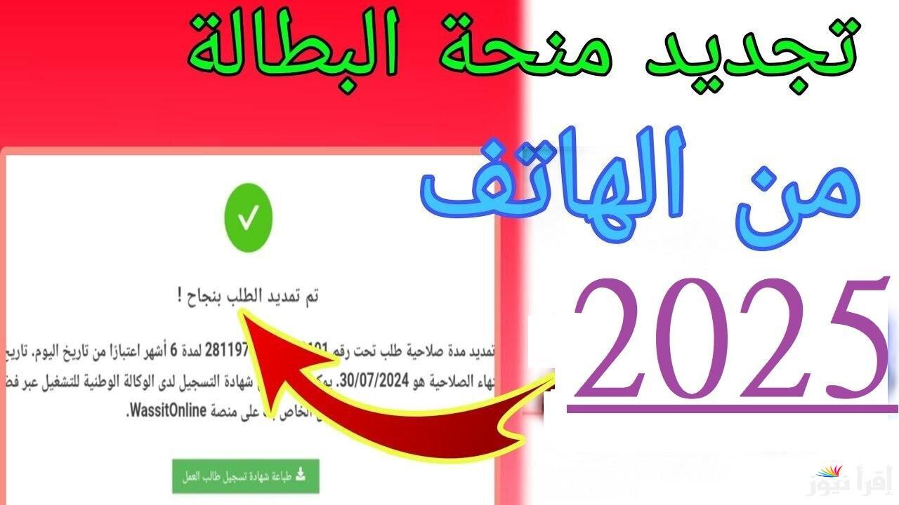 جدد الأن من الهاتف .. رابط تجديد منحة البطالة 2025 في الجزائر كل 6 شهور من خلال موقع www.anem.dz والشروط اللازمة