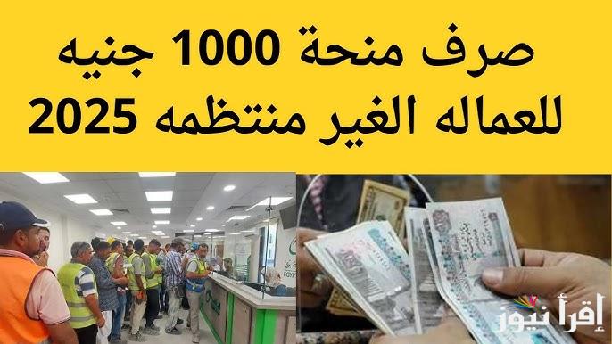 ” بقيمة 1000 جنية ” موعد صرف منحة العمالة غير المنتظمة 2025 وخطوات التسجيل في منحة رمضان mom.manpower.gov.eg