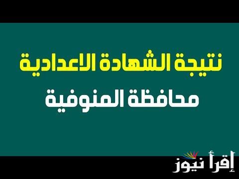 الترم1 .. نتيجة الصف الثالث الاعدادي محافظة المنوفية 2025 “خلال ساعات” رابط البوابة الإلكترونية بالمحافظة
