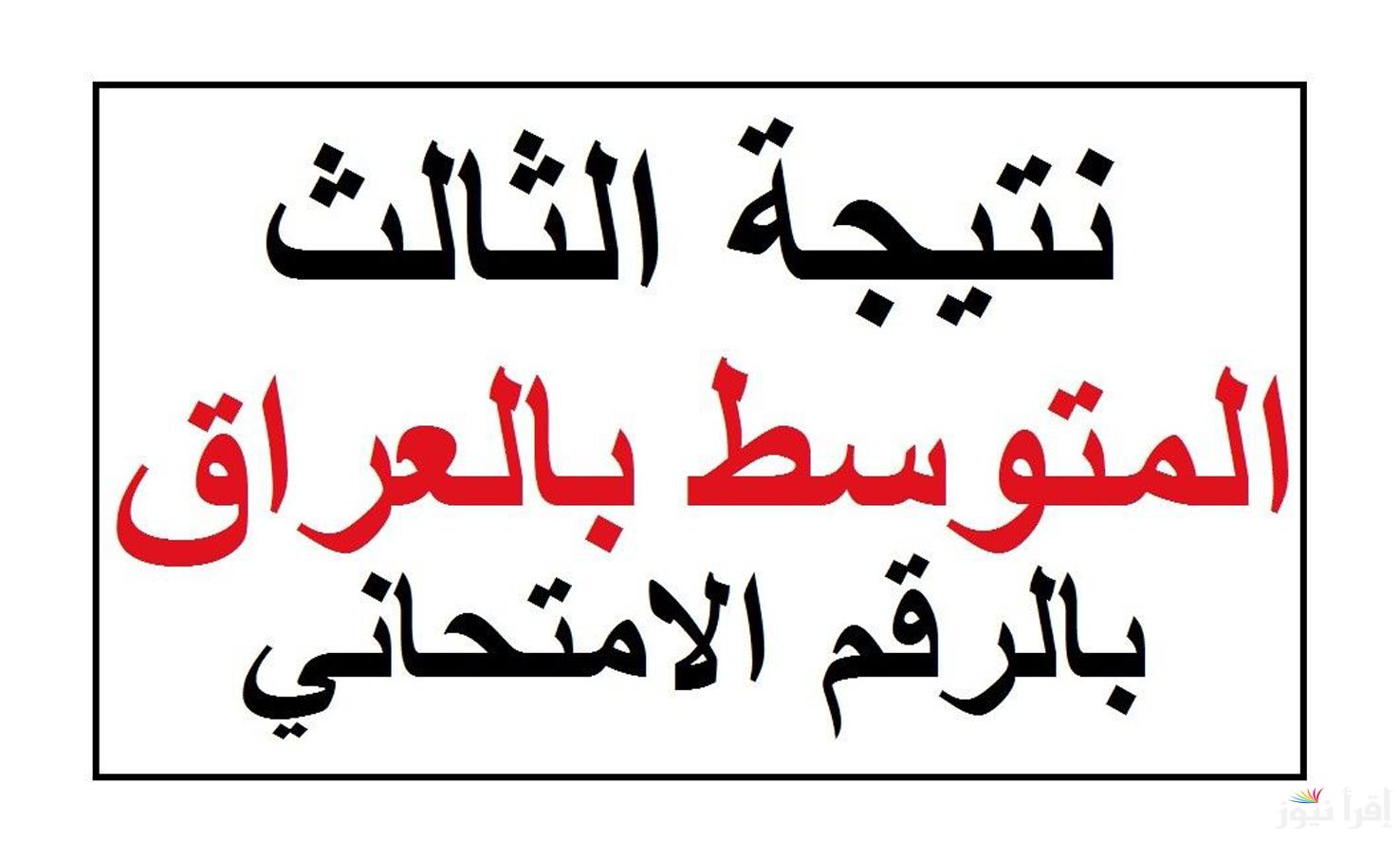 تابع.. رابط نتائج الثالث متوسط الدور التمهيدي 2025 pdf كيفية الاستعلام نتائجنا وموقع الوزارة