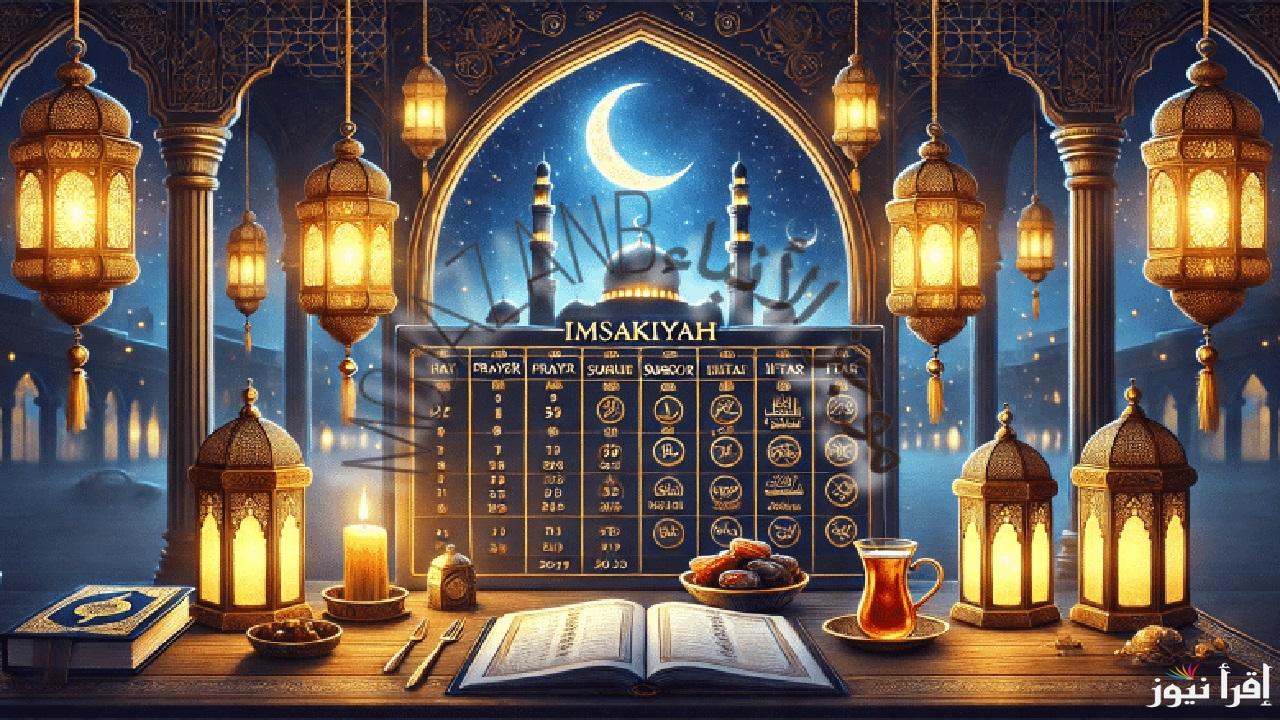 إمساكية العشر الأوائل من رمضان 2025 باليمن وبعض الأدعية قبل الإفطار والسحور