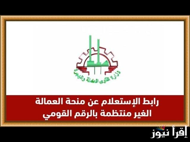 متشلش هم العيدية: بالرقم القومي رابط الاستعلام عن منحة العمالة الغير منتظمة 2025 لعيد الفطر manpower.gov.eg