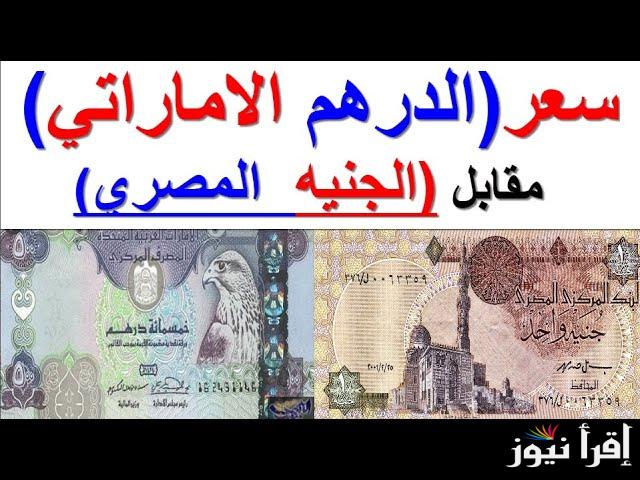 سعر الدرهم الإماراتي اليوم في السوق السوداء الثلاثاء 1 أبريل 2025 والبنوك امام الجنيه المصري