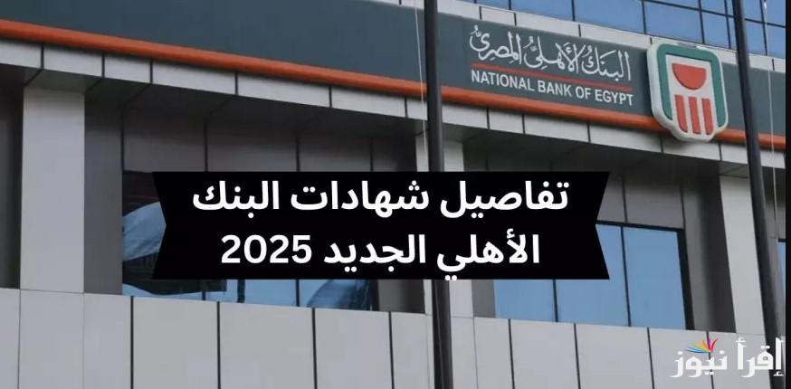 أستثمر بأمان.. شهادات البنك الأهلي المصري أعلي شهادة ادخار في مصر 2025 بعائد يصل إلى 30%