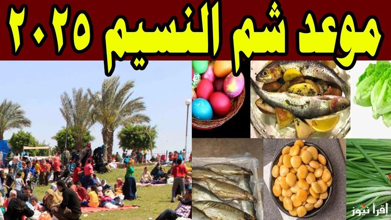 “الخريطة كاملة” موعد يوم شم النسيم 2025 في مصر‎ وقائمة العطلات الرسمية في مصر