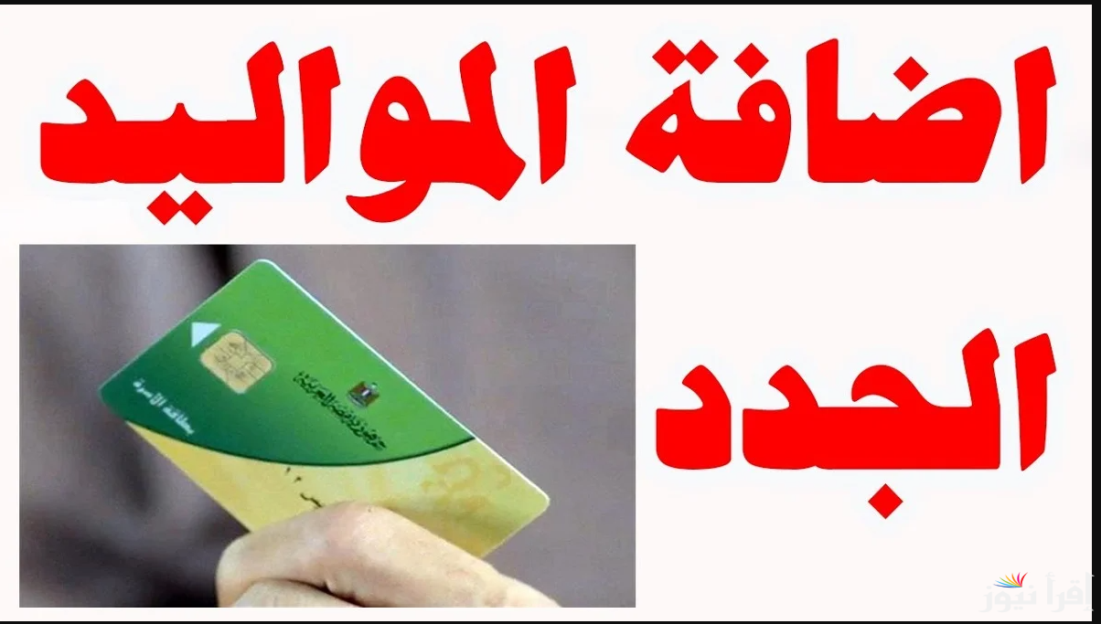 الحق سجل عبر اللينك digital.gov.eg … إضافة مواليد وزارة التموين علي البطاقات التموينية