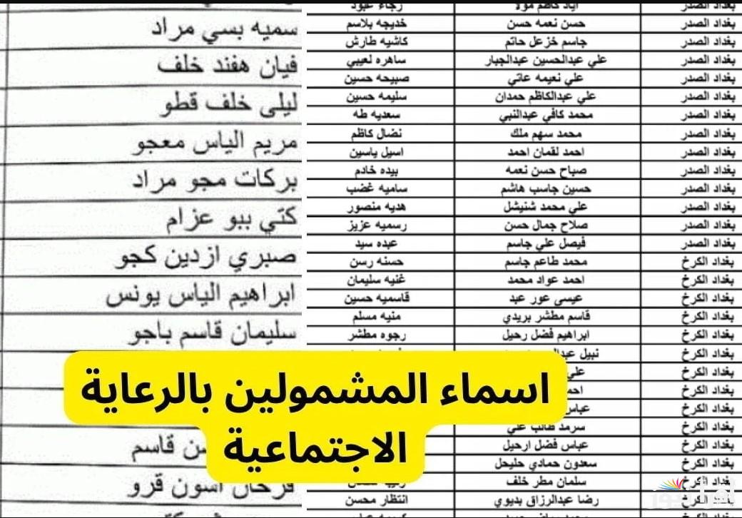 مبروك عليك .. أسماء مستفيدي الرعاية الاجتماعية في العراق 2025 وخطوات الاستعلام عنها عبر موقع مظلتي