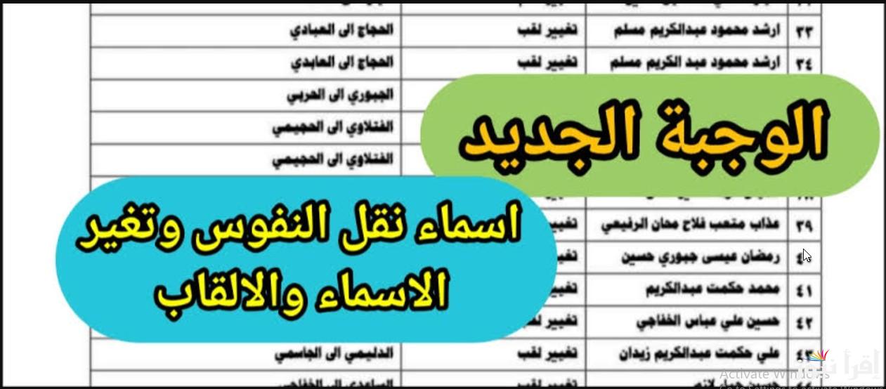 تعرف علي اسماء المقبولين في نقل النفوس الوجبة الجديدة 2025 والأوراق والمستندات المطلوبة للتقديم