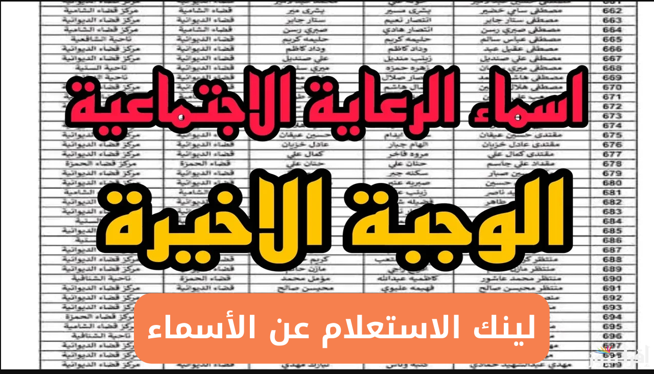 اعرف الوجبة الأخيرة امتي؟ … منصة مظلتي تكشف أسماء المشمولين في الرعاية الإجتماعية بالعراق