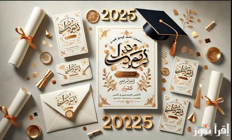 “دعوتكم شرف لي.. وحضوركم يزيد فرحتي بهاءً” رسائل وبطاقات دعوة حفلة تخرج 2025 مكتوبة جاهزة