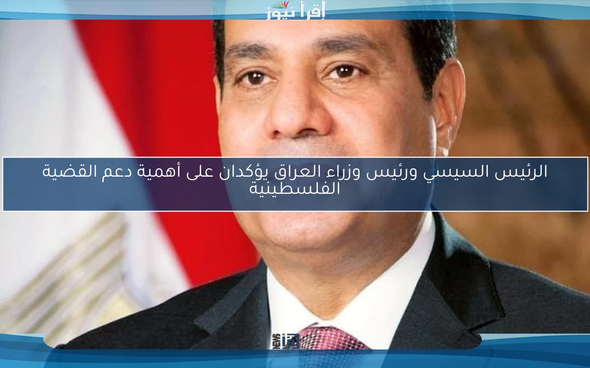 الرئيس السيسي ورئيس وزراء العراق يؤكدان على أهمية دعم القضية الفلسطينية