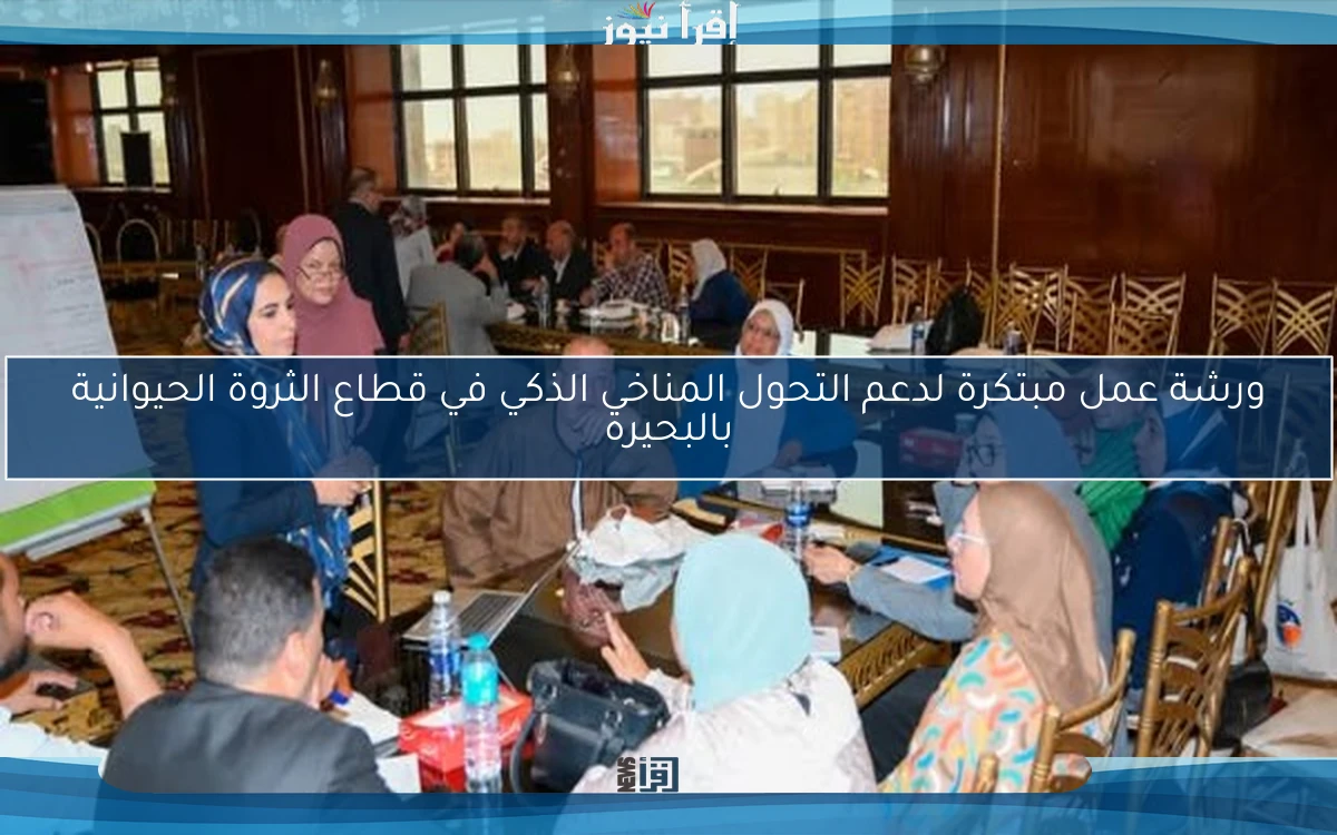ورشة عمل مبتكرة لدعم التحول المناخي الذكي في قطاع الثروة الحيوانية بالبحيرة