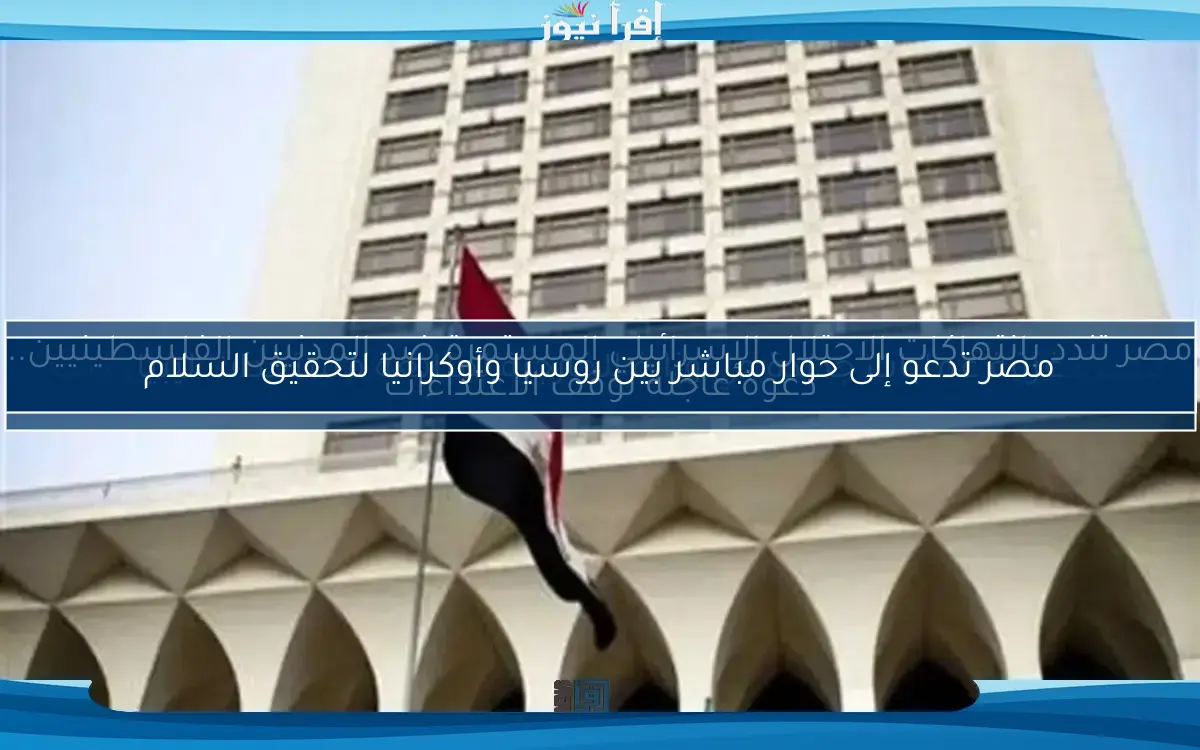 مصر تدعو إلى حوار مباشر بين روسيا وأوكرانيا لتحقيق السلام