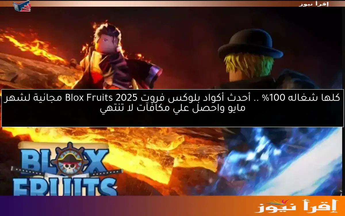 كلها شغاله 100% .. أحدث أكواد بلوكس فروت 2025 Blox Fruits مجانية لشهر مايو واحصل علي مكافآت لا تنتهي