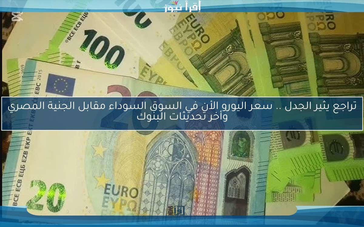 تراجع يثير الجدل .. سعر اليورو الأن في السوق السوداء مقابل الجنية المصري وأخر تحديثات البنوك