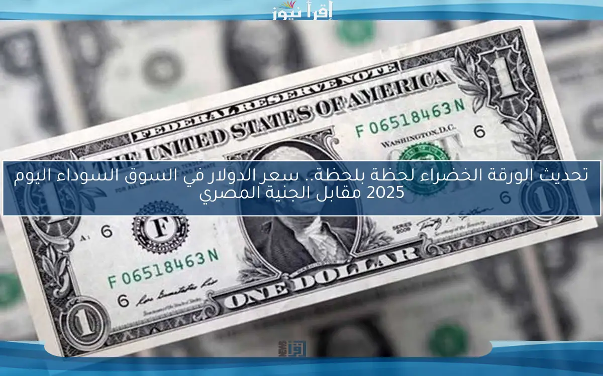 تحديث الورقة الخضراء لحظة بلحظة.. سعر الدولار في السوق السوداء اليوم 2025 مقابل الجنية المصري
