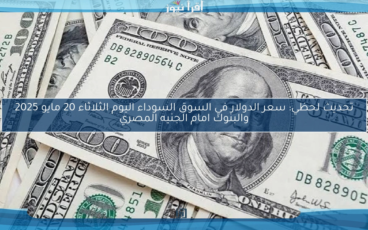 تحديث لحظي: سعر الدولار في السوق السوداء اليوم الثلاثاء 20 مايو 2025 والبنوك امام الجنيه المصري