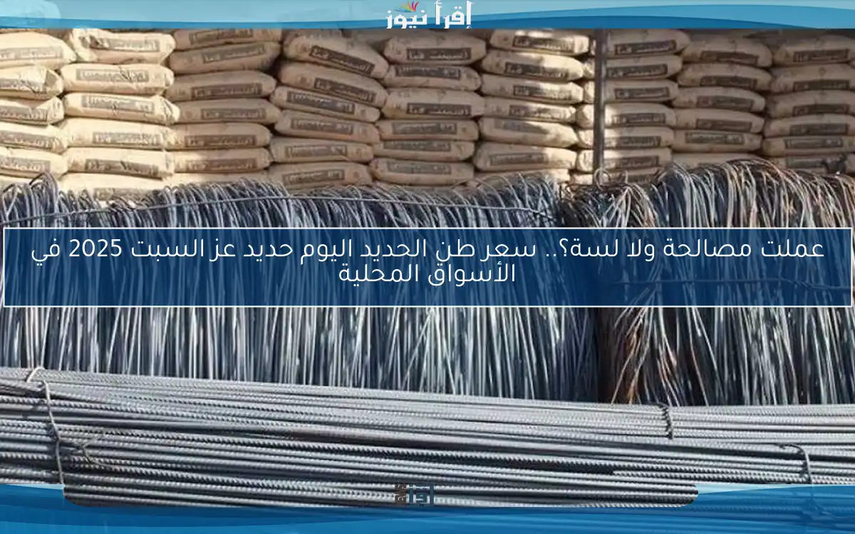 عملت مصالحة ولا لسة؟.. سعر طن الحديد اليوم حديد عز السبت 2025 في الأسواق المحلية
