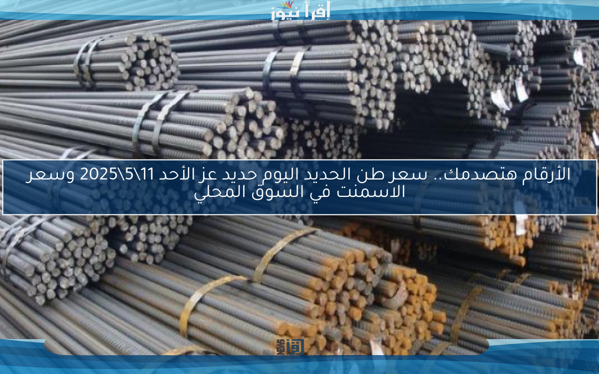 الأرقام هتصدمك.. سعر طن الحديد اليوم حديد عز الأحد 11\5\2025 وسعر الاسمنت في السوق المحلي
